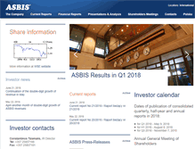 Tablet Screenshot of investor.asbis.com